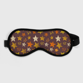 Маска для сна 3D с принтом Звездное коричневое небо в Санкт-Петербурге, внешний слой — 100% полиэфир, внутренний слой — 100% хлопок, между ними — поролон |  | звезда | звездный | звездочка | звезды | крупные звезды | паттерн