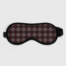 Маска для сна 3D с принтом Черно красный узор в клетку в Курске, внешний слой — 100% полиэфир, внутренний слой — 100% хлопок, между ними — поролон |  | checkered pattern | в клетку | клетчатый узор | полосы | черный и красный | шотландка
