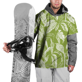 Накидка на куртку 3D с принтом Зелёные Тропики Лета в Курске, 100% полиэстер |  | banana leaves | jungles | leaves | summer | tropics | банановые листья | джунгли | лето | листья | тропики