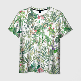 Мужская футболка 3D с принтом Цветы Летний Ботанический Букет в Курске, 100% полиэфир | прямой крой, круглый вырез горловины, длина до линии бедер | Тематика изображения на принте: flowers | summer | букет | лето | природа | растение | флора | цветы