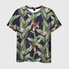 Мужская футболка 3D с принтом Цветы Орхидеи в Кировске, 100% полиэфир | прямой крой, круглый вырез горловины, длина до линии бедер | Тематика изображения на принте: flowers | букет | орхидеи | природа | растение | флора | цветы