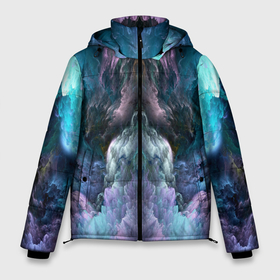 Мужская зимняя куртка 3D с принтом Облака неонового цвета  Neon colored clouds , верх — 100% полиэстер; подкладка — 100% полиэстер; утеплитель — 100% полиэстер | длина ниже бедра, свободный силуэт Оверсайз. Есть воротник-стойка, отстегивающийся капюшон и ветрозащитная планка. 

Боковые карманы с листочкой на кнопках и внутренний карман на молнии. | Тематика изображения на принте: colored clouds | neon | neon clouds | neon pattern | неон | неонового цвета | неоновые краски | неоновый | неоновый рисунок | неоновый узор