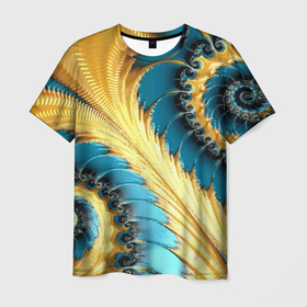 Мужская футболка 3D с принтом Двойная авангардная спираль   Double avant garde spiral в Белгороде, 100% полиэфир | прямой крой, круглый вырез горловины, длина до линии бедер | composition | fashion | spiral | vanguard | авангард | композиция | мода | спираль