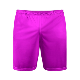 Мужские шорты спортивные с принтом Однотонный розовый неоновый  