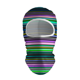 Балаклава 3D с принтом Яркие неоновые тонкие полосы в Санкт-Петербурге, 100% полиэстер, ткань с особыми свойствами — Activecool | плотность 150–180 г/м2; хорошо тянется, но при этом сохраняет форму. Закрывает шею, вокруг отверстия для глаз кайма. Единый размер | neon stripes | stripes | в полоску | неоновые полосы | полосатый узор