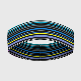 Повязка на голову 3D с принтом Яркие неоновые тонкие полосы в Кировске,  |  | neon stripes | stripes | в полоску | неоновые полосы | полосатый узор