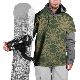 Накидка на куртку 3D с принтом Зелено золотой фрактальный узор в Тюмени, 100% полиэстер |  | зелено золотой | зеленый | золотой | паттерн | узор | фрактал | фракталы