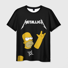 Мужская футболка 3D с принтом Metallica Гомер Симпсон рокер , 100% полиэфир | прямой крой, круглый вырез горловины, длина до линии бедер | gimer | heavy | heavy metal | homer | metal | metalica | metallica | simpson | simpsons | trash metal | гомер | джеймс | кирк | ларс | мастейн | метал | металика | металл | металлика | музыка | ньюстед | рок | симпсон | симпсоны | трухильо | ул