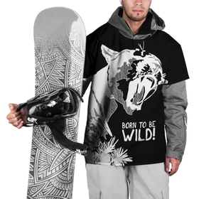 Накидка на куртку 3D с принтом Cougar Born be wild в Екатеринбурге, 100% полиэстер |  | angry | born to be wild | cougar | fangs | open mouth | predator | wild | дикая | злая | клыки | открытая пасть | пума | рожден быть диким | хищник