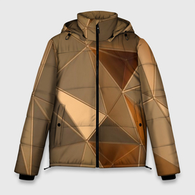 Мужская зимняя куртка 3D с принтом Золотые 3D треугольники , верх — 100% полиэстер; подкладка — 100% полиэстер; утеплитель — 100% полиэстер | длина ниже бедра, свободный силуэт Оверсайз. Есть воротник-стойка, отстегивающийся капюшон и ветрозащитная планка. 

Боковые карманы с листочкой на кнопках и внутренний карман на молнии. | 3d | 3д | abstract | art | digital | gold | illusion | metal | shiny | абстрактный | арт | блеск | блестящий | золотая | золото | золотой | иллюзия | металл | металлический | треугольник | трехмерная | трехмерное | трехмерный