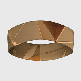 Повязка на голову 3D с принтом Золотые 3D треугольники в Новосибирске,  |  | 3d | 3д | abstract | art | digital | gold | illusion | metal | shiny | абстрактный | арт | блеск | блестящий | золотая | золото | золотой | иллюзия | металл | металлический | треугольник | трехмерная | трехмерное | трехмерный