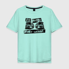 Мужская футболка хлопок Oversize с принтом Pretty Vacant   Sex Pistols в Тюмени, 100% хлопок | свободный крой, круглый ворот, “спинка” длиннее передней части | pretty vacant | группа | джонни роттен | музыка | панк | панк рок | панк рок группа | рок | рок группа
