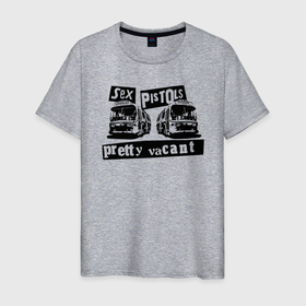 Мужская футболка хлопок с принтом Pretty Vacant   Sex Pistols в Екатеринбурге, 100% хлопок | прямой крой, круглый вырез горловины, длина до линии бедер, слегка спущенное плечо. | pretty vacant | группа | джонни роттен | музыка | панк | панк рок | панк рок группа | рок | рок группа