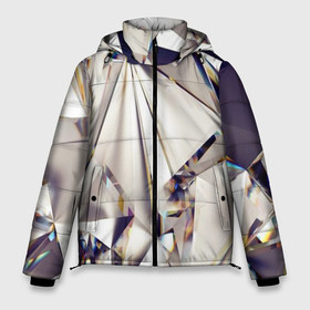 Мужская зимняя куртка 3D с принтом 3D бриллианты в Тюмени, верх — 100% полиэстер; подкладка — 100% полиэстер; утеплитель — 100% полиэстер | длина ниже бедра, свободный силуэт Оверсайз. Есть воротник-стойка, отстегивающийся капюшон и ветрозащитная планка. 

Боковые карманы с листочкой на кнопках и внутренний карман на молнии. | 3d | 3д | abstract | art | diamond | digital | illusion | shiny | абстрактный | абстракция | арт | блеск | блестящий | бриллиант | визуал | драгоценный | иллюзия | треугольник | трехмерная | трехмерное | трехмерный | цифровая