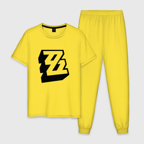 Мужская пижама хлопок с принтом Zenless Zone Zero logo в Кировске, 100% хлопок | брюки и футболка прямого кроя, без карманов, на брюках мягкая резинка на поясе и по низу штанин
 | anime | game | games | zenless zone zero | zzz | аниме | зенлес | зенлесс зон зиро | ззз | игра | игры