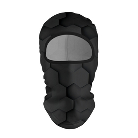 Балаклава 3D с принтом Чёрные 3D пластины   black 3d plates   плиты в Новосибирске, 100% полиэстер, ткань с особыми свойствами — Activecool | плотность 150–180 г/м2; хорошо тянется, но при этом сохраняет форму. Закрывает шею, вокруг отверстия для глаз кайма. Единый размер | black 3d plates | carbon | hexagon | hexagonal | гексагон | геометрия | карбон | корбон | текстура | текстура гексагон | текстура карбон | черные 3д пластины | черные плиты | черные шестиугольники | шестиугольники