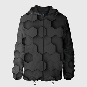 Мужская куртка 3D с принтом Чёрные 3D пластины   black 3d plates   плиты , ткань верха — 100% полиэстер, подклад — флис | прямой крой, подол и капюшон оформлены резинкой с фиксаторами, два кармана без застежек по бокам, один большой потайной карман на груди. Карман на груди застегивается на липучку | black 3d plates | carbon | hexagon | hexagonal | гексагон | геометрия | карбон | корбон | текстура | текстура гексагон | текстура карбон | черные 3д пластины | черные плиты | черные шестиугольники | шестиугольники
