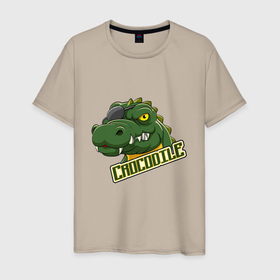 Мужская футболка хлопок с принтом Pirate Crocodile в Белгороде, 100% хлопок | прямой крой, круглый вырез горловины, длина до линии бедер, слегка спущенное плечо. | animals | crocodile | аллигатор | вода | годзилла | джунгли | динозавр | дракон | животные | зубы | крокодил | пират | природа | хищник