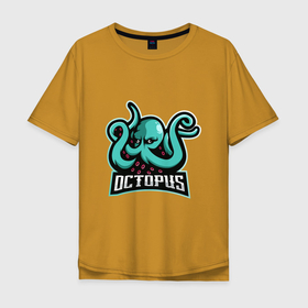 Мужская футболка хлопок Oversize с принтом Octopus Style , 100% хлопок | свободный крой, круглый ворот, “спинка” длиннее передней части | ocean | octopus | sea | животные | клад | моллюск | море | океан | омар | осьминог | пират | рыба | спрут | щупальца