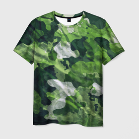 Мужская футболка 3D с принтом Camouflage   Pattern   Камуфляж   Паттерн в Тюмени, 100% полиэфир | прямой крой, круглый вырез горловины, длина до линии бедер | abstraction | camouflage | fashion | pattern | абстракция | камуфляж | мода | паттерн