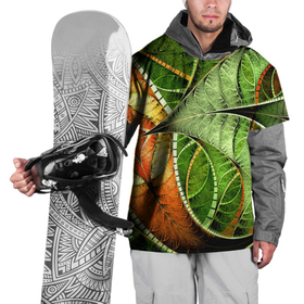 Накидка на куртку 3D с принтом Растительный абстрактный фрактальный паттерн   Vegetable Abstract Fractal Pattern в Екатеринбурге, 100% полиэстер |  | abstraction | fashion | fractal | pattern | абстракция | мода | узор | фрактал