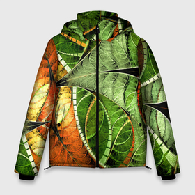Мужская зимняя куртка 3D с принтом Растительный абстрактный фрактальный паттерн   Vegetable Abstract Fractal Pattern в Екатеринбурге, верх — 100% полиэстер; подкладка — 100% полиэстер; утеплитель — 100% полиэстер | длина ниже бедра, свободный силуэт Оверсайз. Есть воротник-стойка, отстегивающийся капюшон и ветрозащитная планка. 

Боковые карманы с листочкой на кнопках и внутренний карман на молнии. | abstraction | fashion | fractal | pattern | абстракция | мода | узор | фрактал