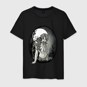 Мужская футболка хлопок с принтом Сексуальная девушка зомби с чупа чупсом в Новосибирске, 100% хлопок | прямой крой, круглый вырез горловины, длина до линии бедер, слегка спущенное плечо. | Тематика изображения на принте: девушка | зомби | сосачка | чупа чупс