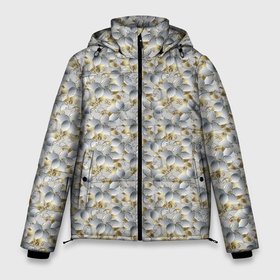 Мужская зимняя куртка 3D с принтом Абстрактные нежные цветочки в Екатеринбурге, верх — 100% полиэстер; подкладка — 100% полиэстер; утеплитель — 100% полиэстер | длина ниже бедра, свободный силуэт Оверсайз. Есть воротник-стойка, отстегивающийся капюшон и ветрозащитная планка. 

Боковые карманы с листочкой на кнопках и внутренний карман на молнии. | abstract | абстракция | бутоны | геометрия | калейдоскоп | кл | линии | паттерн | текстура | узор | узоры | цветы