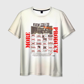 Мужская футболка 3D с принтом More Product   Sex Pistols в Курске, 100% полиэфир | прямой крой, круглый вырез горловины, длина до линии бедер | группа | джонни роттен | музыка | панк | панк рок | панк рок группа | рок | рок группа