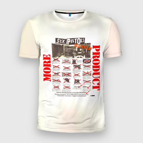 Мужская футболка 3D Slim с принтом More Product   Sex Pistols в Петрозаводске, 100% полиэстер с улучшенными характеристиками | приталенный силуэт, круглая горловина, широкие плечи, сужается к линии бедра | группа | джонни роттен | музыка | панк | панк рок | панк рок группа | рок | рок группа