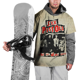 Накидка на куртку 3D с принтом We Dont Care   Sex Pistols в Кировске, 100% полиэстер |  | группа | джонни роттен | музыка | панк | панк рок | панк рок группа | рок | рок группа