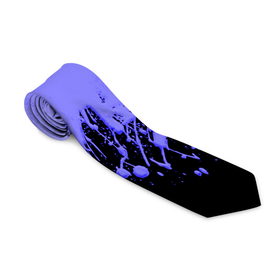 Галстук 3D с принтом КРАСИВЫЕ НЕОНОВЫЕ БРЫЗГИ КРАСКИ в Тюмени, 100% полиэстер | Длина 148 см; Плотность 150-180 г/м2 | neon | брызги | брызги красок | краска | неон | неоновые | подтеки | сиреневый | текстура | фиолетовый | яркий