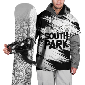 Накидка на куртку 3D с принтом Южный парк   персонажи и логотип (South Park) в Тюмени, 100% полиэстер |  | eric | kenny | kyle | south park | stanley | кайл | кенни | мультфильм | саус парк | сауспарк | сериал | стэн | эрик | южный парк