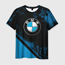 Мужская футболка 3D с принтом BMW : БМВ   ЛОГО в Петрозаводске, 100% полиэфир | прямой крой, круглый вырез горловины, длина до линии бедер | bmw | bmw performance | m | motorsport | performance | бмв | моторспорт