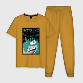 Мужская пижама хлопок с принтом Гуль монстр в стиле Аниме | Monster Ghoul Anime Style в Новосибирске, 100% хлопок | брюки и футболка прямого кроя, без карманов, на брюках мягкая резинка на поясе и по низу штанин
 | Тематика изображения на принте: anime | ghoul | japan | japanese | monster | monsters | student | tokyo | аниме | гуль | канеки | канэки | монстры | пожиратель | с монстрами | страшилка | страшилки | студент | токио | ужасы | хоррор | чудовище | япония