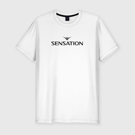 Мужская футболка хлопок Slim с принтом Sensation фестиваль в Екатеринбурге, 92% хлопок, 8% лайкра | приталенный силуэт, круглый вырез ворота, длина до линии бедра, короткий рукав | house | music | sensation | trance | сенсейшн | сенсейшон
