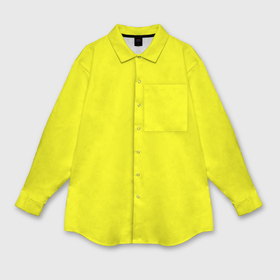 Мужская рубашка oversize 3D с принтом Однотонный неоновый лимонный желтый тон в Санкт-Петербурге,  |  | Тематика изображения на принте: 