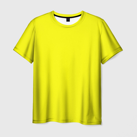 Мужская футболка 3D с принтом Однотонный неоновый лимонный желтый тон в Новосибирске, 100% полиэфир | прямой крой, круглый вырез горловины, длина до линии бедер | 