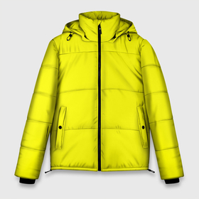 Мужская зимняя куртка 3D с принтом Однотонный неоновый лимонный желтый тон , верх — 100% полиэстер; подкладка — 100% полиэстер; утеплитель — 100% полиэстер | длина ниже бедра, свободный силуэт Оверсайз. Есть воротник-стойка, отстегивающийся капюшон и ветрозащитная планка. 

Боковые карманы с листочкой на кнопках и внутренний карман на молнии. | 