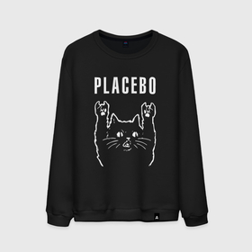 Мужской свитшот хлопок с принтом PLACEBO РОК КОТ в Новосибирске, 100% хлопок |  | placebo | альтернативный | брайан молко | инди | индирок | плацебо | рок | рок кот | роккот