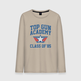 Мужской лонгслив хлопок с принтом TOP GUN Academy Class of 85 , 100% хлопок |  | летчики | лучший летчик | лучший стрелок | самолеты | топовый ган