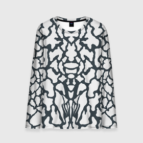 Мужской лонгслив 3D с принтом Animal Black and White Pattern в Екатеринбурге, 100% полиэстер | длинные рукава, круглый вырез горловины, полуприлегающий силуэт | animal | animal pattern | животные | животный паттерн | паттерн | текстура животного