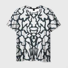 Мужская футболка 3D с принтом Animal Black and White Pattern в Кировске, 100% полиэфир | прямой крой, круглый вырез горловины, длина до линии бедер | animal | animal pattern | животные | животный паттерн | паттерн | текстура животного