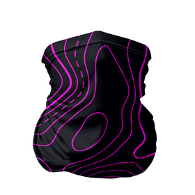 Бандана-труба 3D с принтом THE ILLUSION OF PURPLE LINES в Курске, 100% полиэстер, ткань с особыми свойствами — Activecool | плотность 150‒180 г/м2; хорошо тянется, но сохраняет форму | абстракция | вектор | геометрический | графика | забавный | иллюзия | минимализм | оптический | узор | фиолетовый | черный