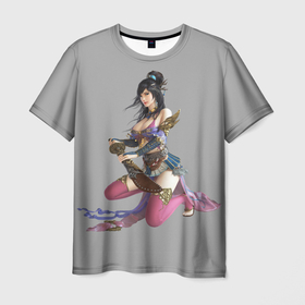 Мужская футболка 3D с принтом WARRIOR GIRL , 100% полиэфир | прямой крой, круглый вырез горловины, длина до линии бедер | боец | воин | девушка | меч | сила | фэнтези