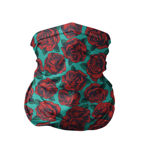 Бандана-труба 3D с принтом Розы тату , 100% полиэстер, ткань с особыми свойствами — Activecool | плотность 150‒180 г/м2; хорошо тянется, но сохраняет форму | паттерн | роза | тату | цветы | шипы