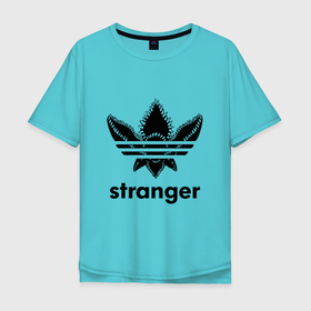Мужская футболка хлопок Oversize с принтом Demogorgon   Stranger в Тюмени, 100% хлопок | свободный крой, круглый ворот, “спинка” длиннее передней части | horror | stranger things | the monster | демогоргон | очень странные дела