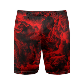 Мужские шорты спортивные с принтом Красный дым   Red Smoke   Красные облака в Курске,  |  | abstract | red smoke | smoke | абстракция | красные облака | красный дым | облака | облака дыма | облако | облако дыма