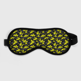 Маска для сна 3D с принтом Камуфляж Пиксельный Чёрно Жёлтый , внешний слой — 100% полиэфир, внутренний слой — 100% хлопок, между ними — поролон |  | black | camo | yellow | жёлтый | камуфляж | пиксель | сamouflage | чёрный