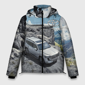 Мужская зимняя куртка 3D с принтом Toyota Land Cruiser 300   Горная дорога в Новосибирске, верх — 100% полиэстер; подкладка — 100% полиэстер; утеплитель — 100% полиэстер | длина ниже бедра, свободный силуэт Оверсайз. Есть воротник-стойка, отстегивающийся капюшон и ветрозащитная планка. 

Боковые карманы с листочкой на кнопках и внутренний карман на молнии. | Тематика изображения на принте: car | japan | land cruiser | mountains | nature | off road vehicle | sky | stones | toyota | автомобиль | внедорожник | горы | камни | небо | природа | тойота | япония